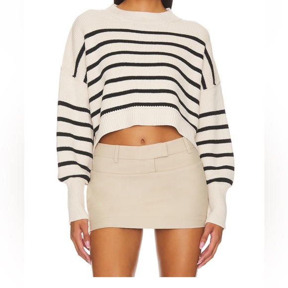 Sweaters - Free People Easy Street Stripe Rib Crop Sweater